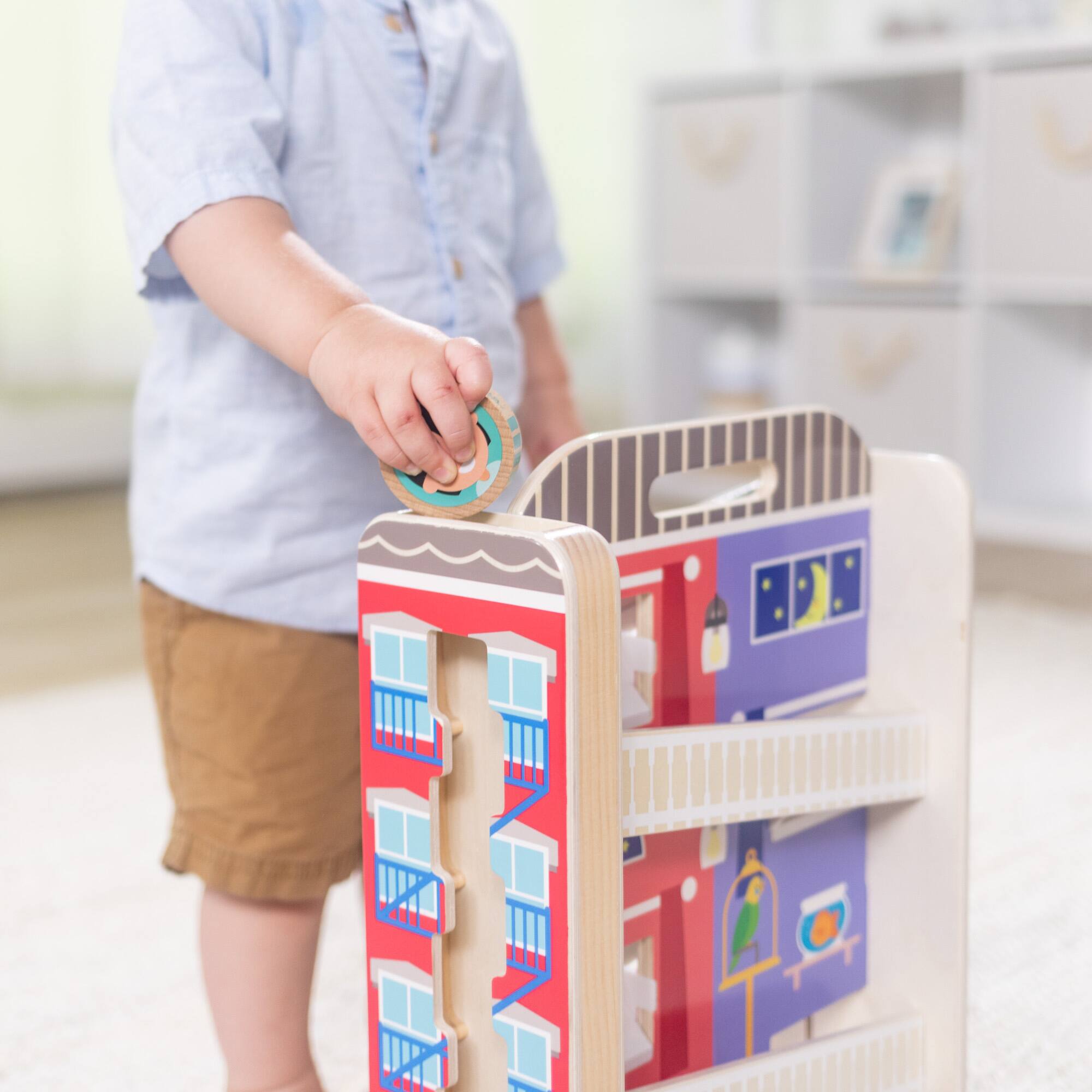 Melissa & Doug® GO TOTs™ Wooden Town House Tumble Play Set